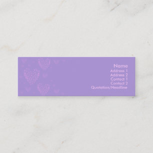 Carte maigre 2 de coeur pourpre