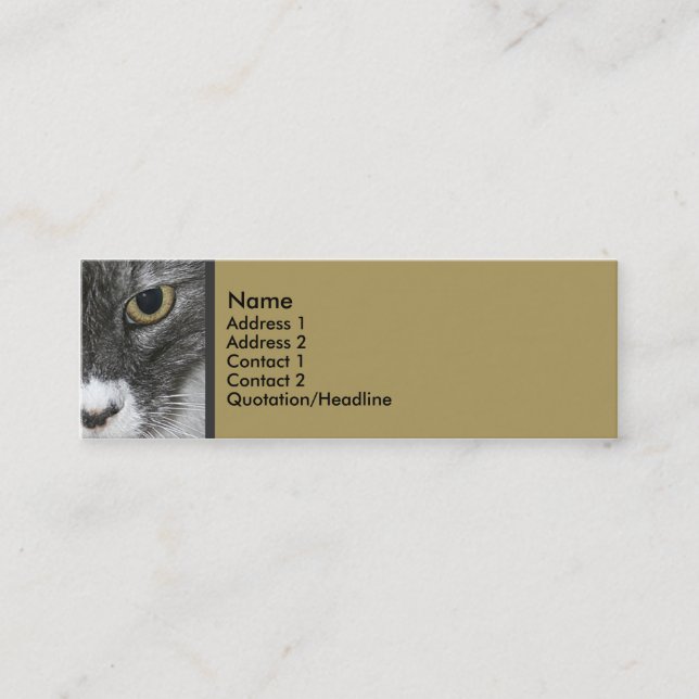 Carte maigre de profil de chat (Devant)