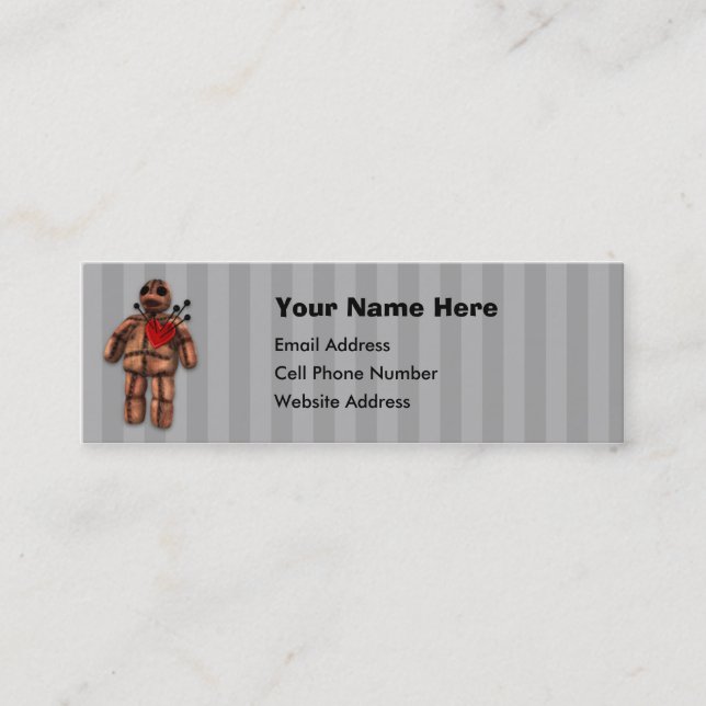 Carte maigre de profil de poupée de vaudou (Devant)