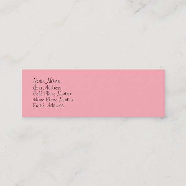 Carte maigre rose-clair de profil de TheColorWheel (Devant)