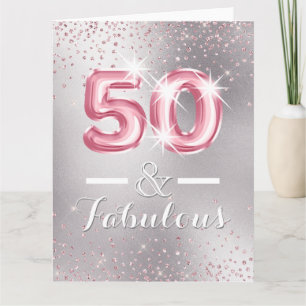 Carte Maillot argent 50e parties scintillant lettres de