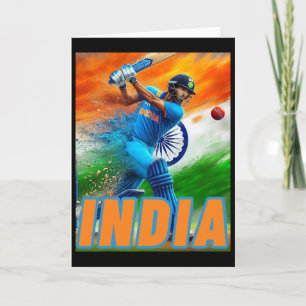 Carte Maillot de soutien de cricket d'Inde - F de cricke