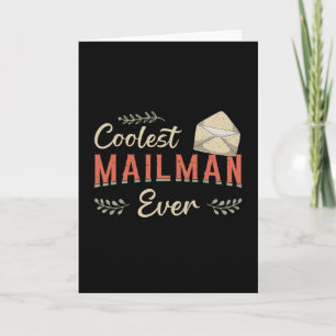 Carte Mailman Day Postman Post Job Delivery Idée cadeau