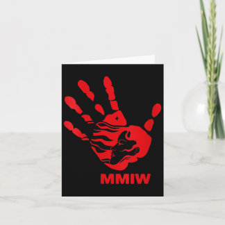 Carte Main de femme MMIW rouge indigène amérindienne