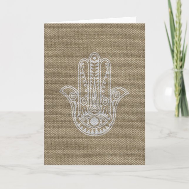 Carte Main de HAMSA d'amulette de symbole de Fatima (Devant)