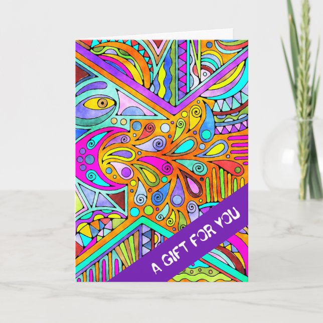 Carte Main Tirée Par EDDArt - Blah Blah Blah 1 (Devant)