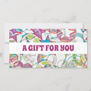 Carte Main Tirée Par EDDArt - Étoiles Et Coeurs 1