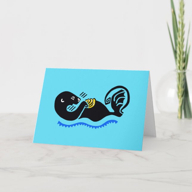 Carte Main tirée - Sea OTTER - Conservation - Nature - (Devant)