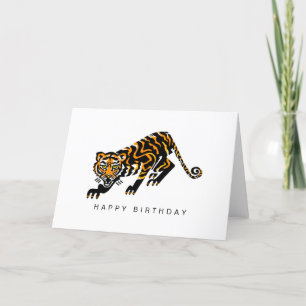 Carte Main tirée - TIGER - Faune - Nature