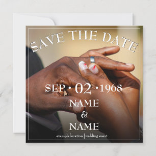 Carte Mains d'un couple mariage avec anneau