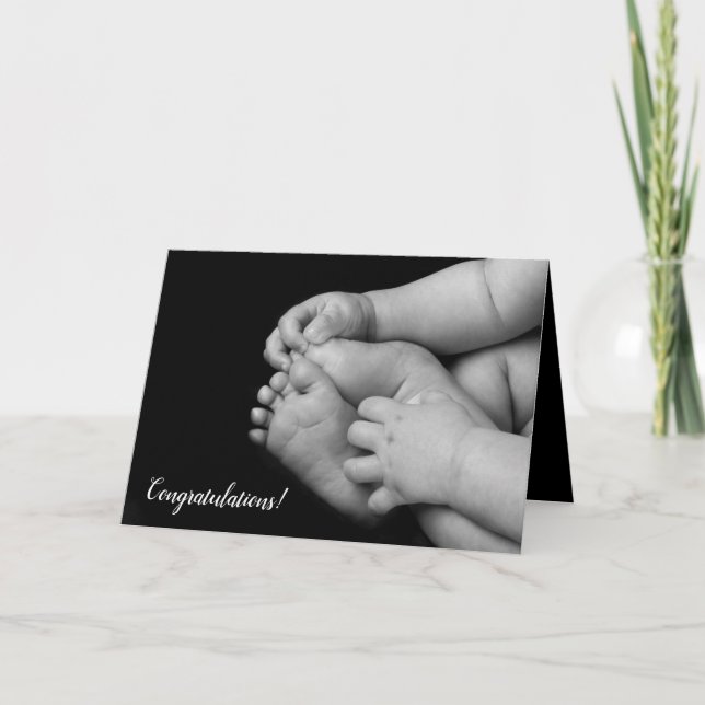 Carte Mains et pieds de bébé (Devant)