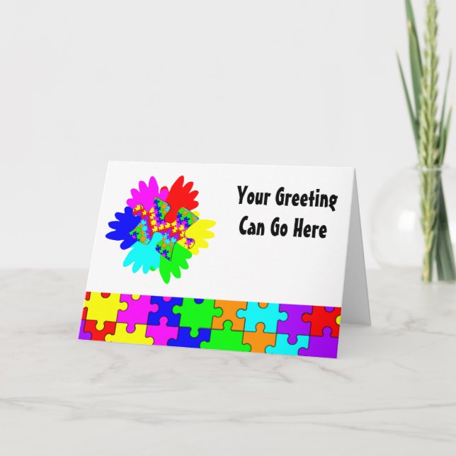 Carte Mains personnalisables et morceau incompréhensible (Devant)