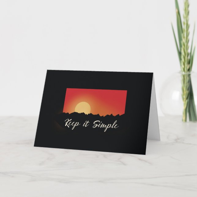 Carte Maintenez-le simple 12 étapes Anniversaire de sout (Devant)