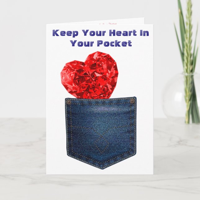 Carte Maintenez votre coeur dans votre poche (Devant)