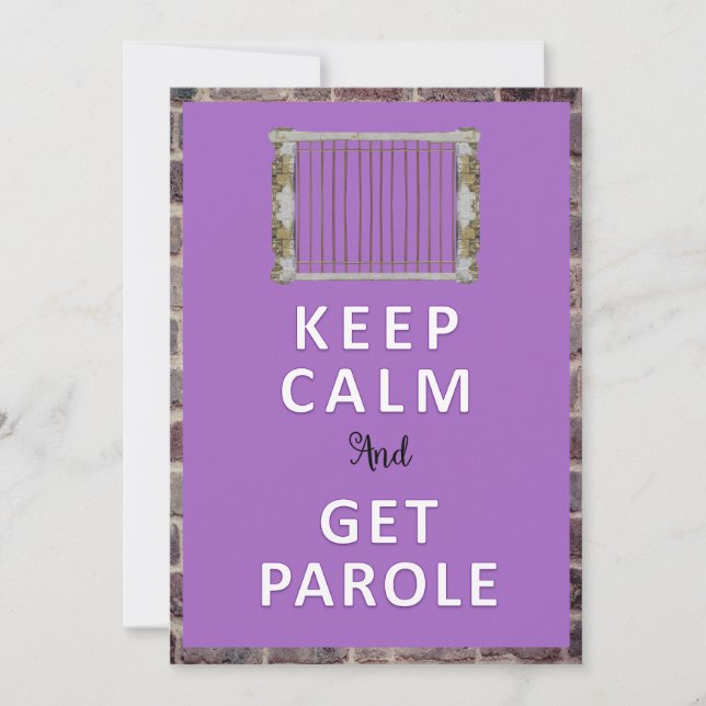 CARTE MAINTENIR LE CALME EN LIBERTÉ -JAILMATECARDS.CO.UK (Devant)