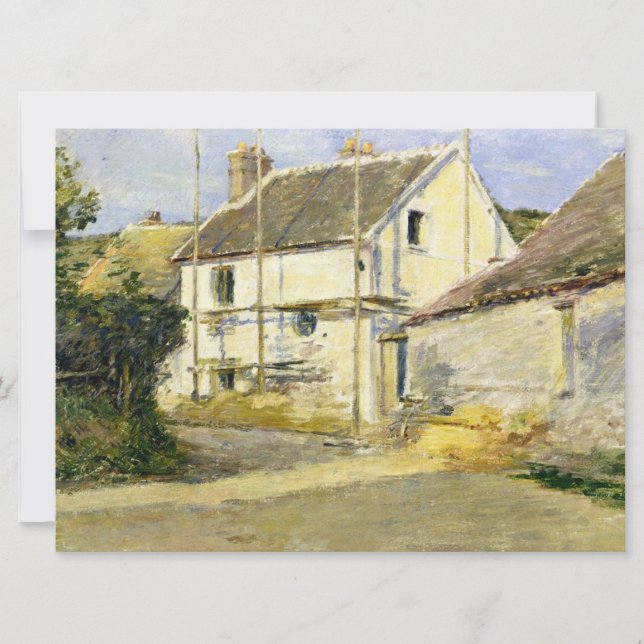 Carte Maison avec échafaudage (construction Vintage) (Devant)