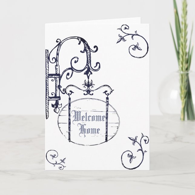Carte Maison bienvenue (Devant)