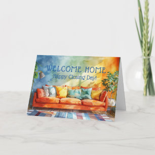 Carte MAISON COSY Joyeux JOUR DE FERMETURE Immobilier