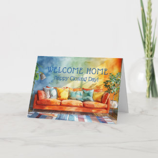 Carte MAISON COSY Joyeux JOUR DE FERMETURE Immobilier