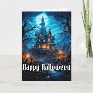 Carte Maison déplaisante hantée Happy Halloween