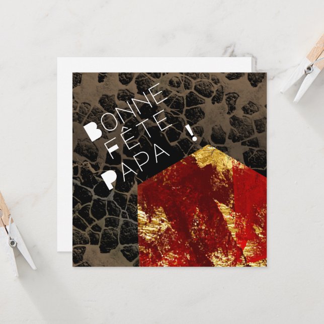 Carte Maison en feu - Fête des pères (Devant/Arrière en situation)