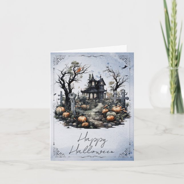 Carte Maison hantée d'Halloween (Devant)