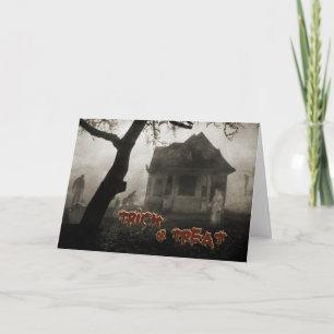 Carte Maison hantée d'Halloween