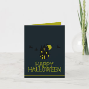 Carte Maison Hantée, Joyeux Halloween