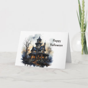 Carte Maison hantée victorienne d'Halloween
