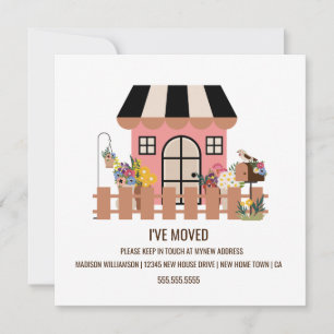 Carte Maison Mignonne Annonce de déménagement dans une
