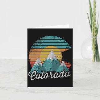 Carte Maison Rétro des Montagnes du Colorado Amour Vacan