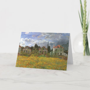 Carte Maisons à Argenteuil par Claude Monet, Art Vintage