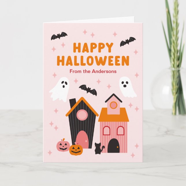 Carte Maisons de Halloween éffrayantes (Devant)