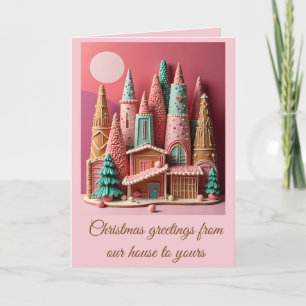 Carte Maisons en pain d'épices Kitsch germanique Noël 