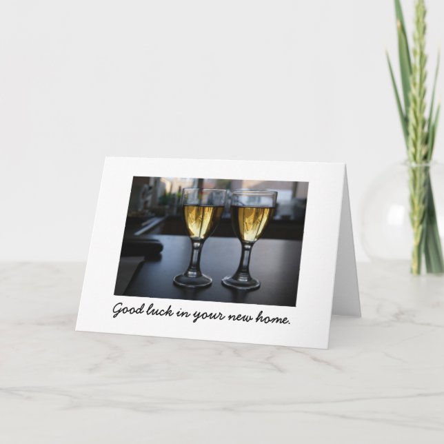 Carte Maisons en verre : Bonne chance dans votre nouvell (Devant)