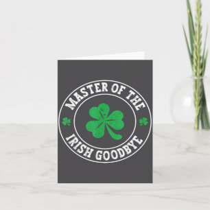 Carte Maître De L'Adieu Irlandais St Patrick's Day