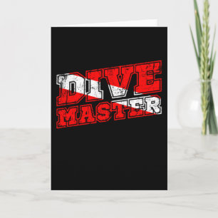 Carte Maître de plongée instructeur de plongée drapeau d
