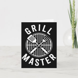 Carte Maître du grill bbq hommes barbecue de jardin roi