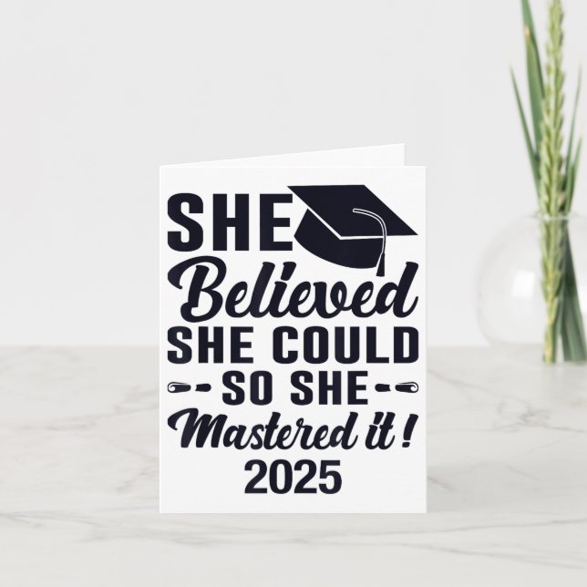 Carte Maîtrise Il 2025 Masters Diplôme Graduat (Devant)