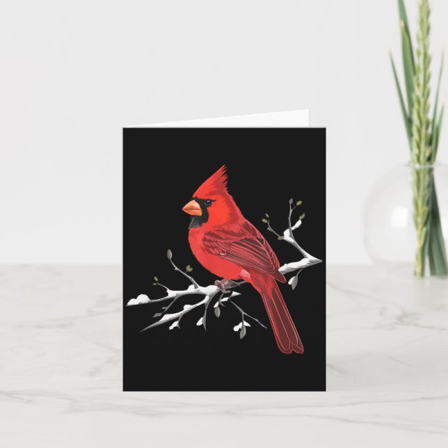 Carte Majestic Red Cardinal Birdwatching Birdwatcher Bir (Devant)
