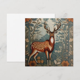 Carte Majestic Stag William Morris Inspiré Floral