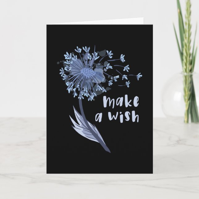 Carte Make a wish Dandelion Flower (Devant)