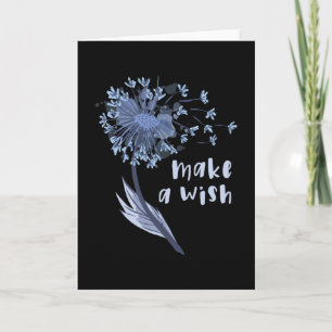 Carte Make a wish Dandelion Flower