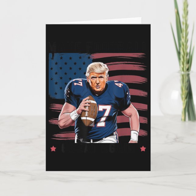 Carte Make American Football Great Again Trump Usa Flag  (Devant)
