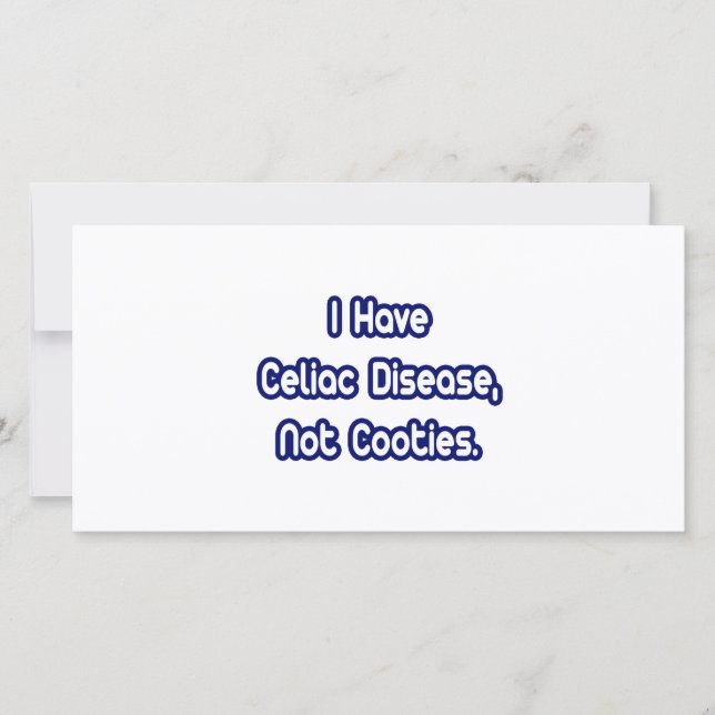 Carte Maladie coeliaque...Pas des cotés (Devant)