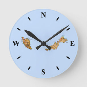 Carte Malaisie Horloge