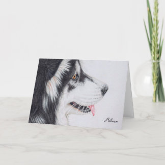 Carte Malamute d'Alaska aux cheveux longs