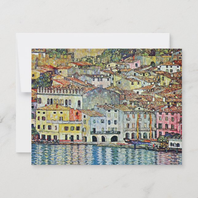 Carte Malcesine sur le lac de Garde Par Gustav Klimt (Devant)