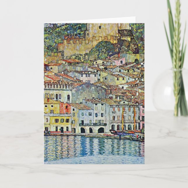 Carte Malcesine sur le lac de Garde Par Gustav Klimt (Devant)