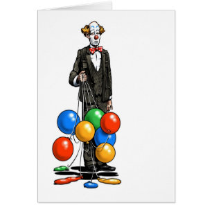 Carte malheureuse de clown